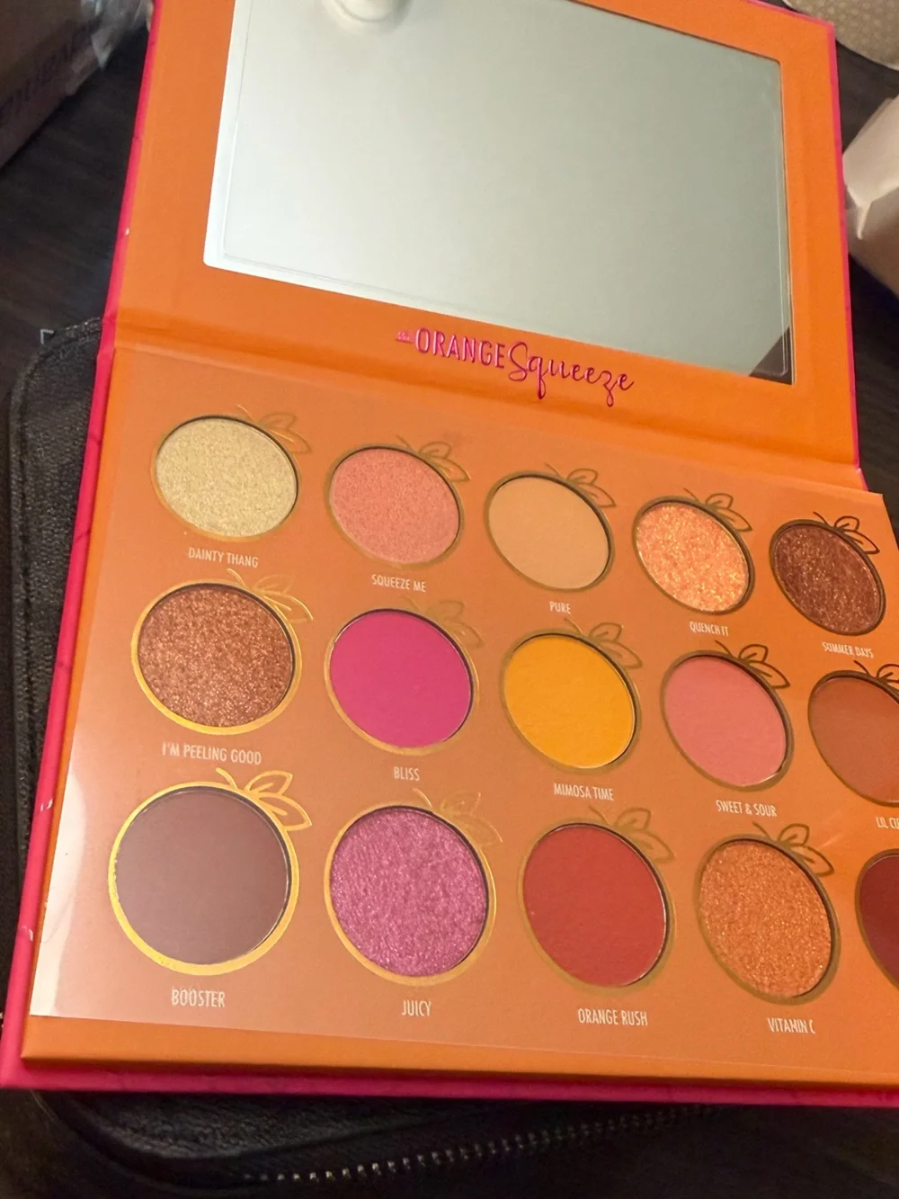 Orange Squeeze Shadow Palette - Bright Orange with Pink Accents